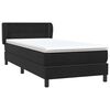 vidaXL Cama box spring con colch&oacute;n terciopelo negro 100x220 cm