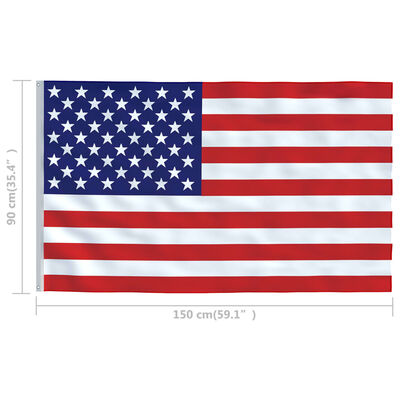 vidaXL Bandera de Estados Unidos 90x150 cm