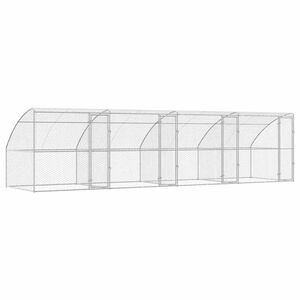 vidaXL Refugio para perros 4 uds. Plateado 8 x 2 x 2 m