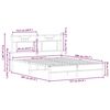 vidaXL Estructura de cama sin colch&oacute;n madera marr&oacute;n roble 150x200 cm
