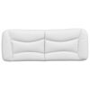 vidaXL Cabecero de cama acolchado Hvar cuero sint&eacute;tico blanco 140 cm