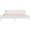 vidaXL Estructura de cama sin colch&oacute;n madera maciza blanca 200x200 cm