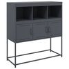 vidaXL Aparador acero gris antracita 100,5x39x107 cm
