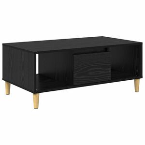 vidaXL Mesa de Caf&eacute; Roble Negro 90 x 50 x 26.5 cm Madera de ingenier&iacute;a
