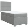 vidaXL Cama box spring con colch&oacute;n tela gris claro 100x200 cm