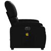 vidaXL Sill&oacute;n de masaje reclinable el&eacute;ctrico cuero sint&eacute;tico negro