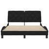 vidaXL Estructura de cama sin colch&oacute;n tela negro 140x190 cm
