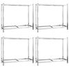 vidaXL Estanter&iacute;as de neum&aacute;ticos 2 niveles 4 uds acero 110x40x110 cm