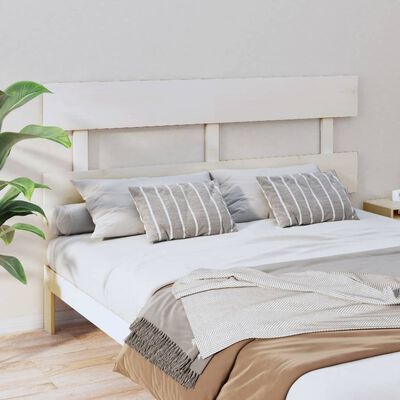 vidaXL Cabecero de cama madera maciza de pino blanco 164x3x81 cm