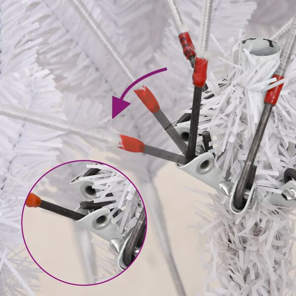 vidaXL &Aacute;rbol de Navidad artificial con bisagras y nieve flocada 240 cm