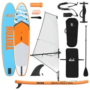 vidaXL Tabla SUP Inflable con Vela TRITON 330 x 76 x 15 cm Azul para
