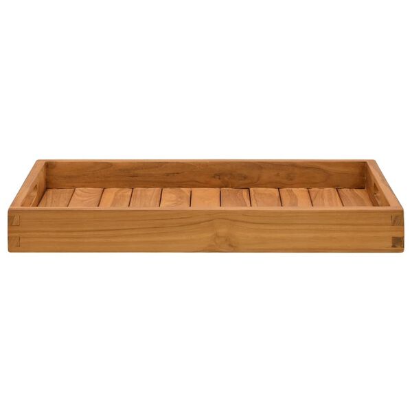 vidaXL Bandeja de madera de teca maciza 60x35 cm