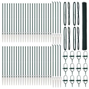 vidaXL Poste de Valla Verde