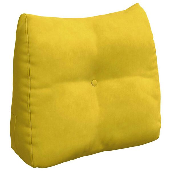 vidaXL Coj&iacute;n de Espalda Amarillo 60 x 24 x 50 cm Terciopelo