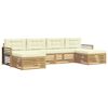 vidaXL Conjunto de sof&aacute;s de exterior 6 uds. Blanco y Crema