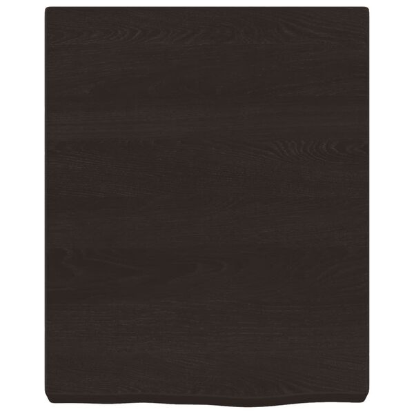 vidaXL Estante pared madera roble tratada marr&oacute;n oscuro 40x50x(2-6) cm