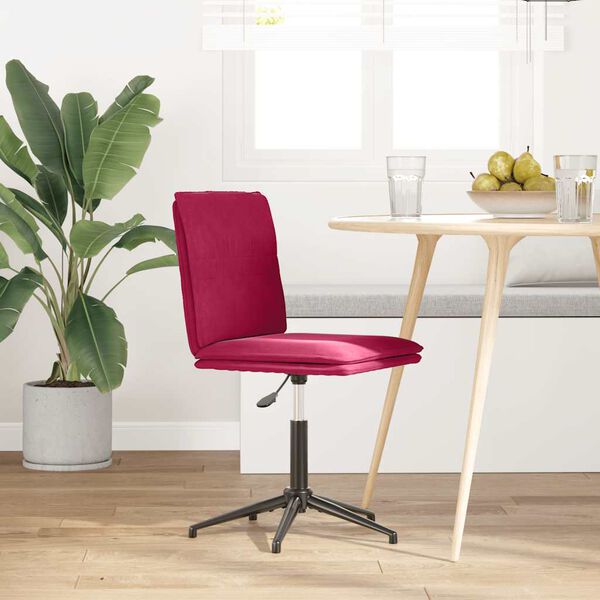 vidaXL Silla de comedor terciopelo rojo tinto