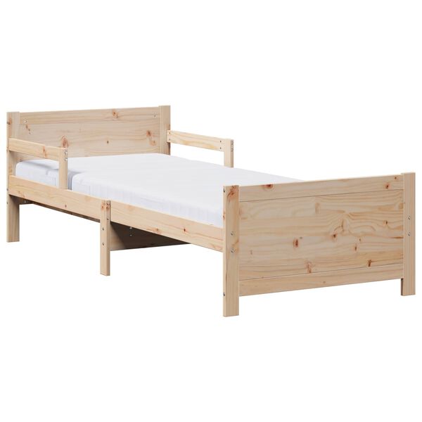 vidaXL Estructura de cama Marr&oacute;n 80 x 200 cm Madera de pino macizo