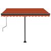 vidaXL Toldo de pie autom&aacute;tico naranja y marr&oacute;n 300x250 cm