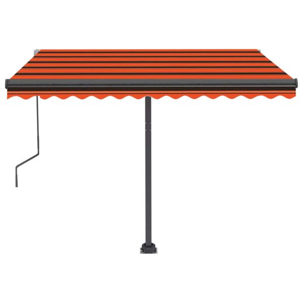 vidaXL Toldo de pie autom&aacute;tico naranja y marr&oacute;n 300x250 cm