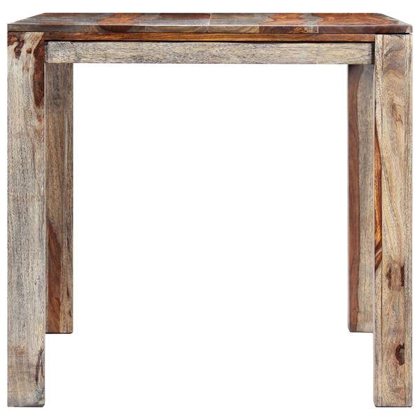 vidaXL Mesa de comedor de madera maciza de acacia gris 140x70x76 cm