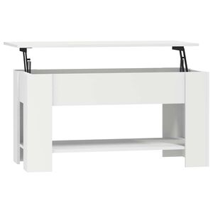 vidaXL Mesa de centro madera de ingenier&iacute;a blanco 101x49x52 cm
