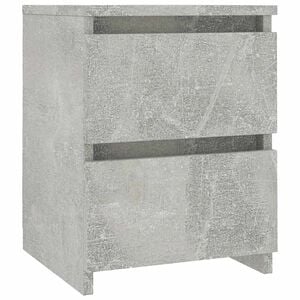 vidaXL Mesita de noche de aglomerado gris hormig&oacute;n 30x30x40 cm