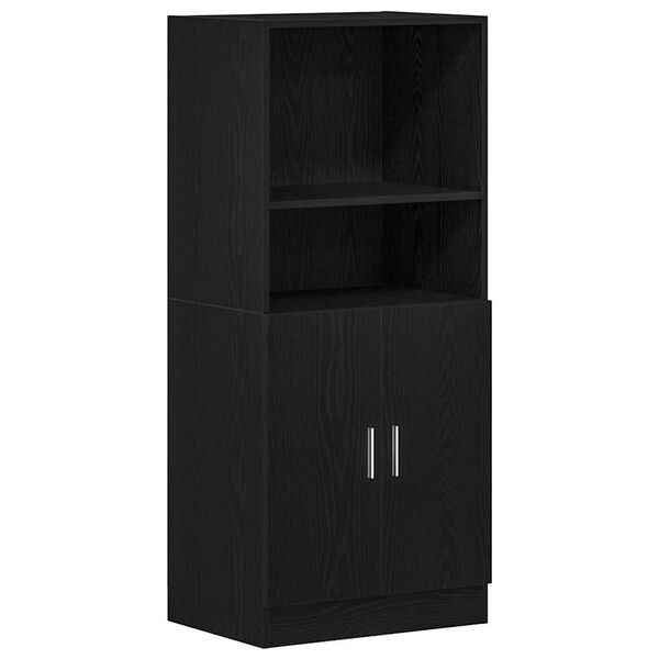 vidaXL Mueble de cocina madera de ingenier&iacute;a negro 57x41,5x131,5 cm