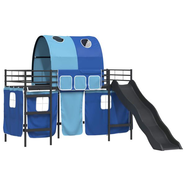 vidaXL Estructura de litera para ni&ntilde;os Negro y azul 74,5 x 190 cm