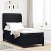 vidaXL Cama tipo Box Spring con colch&oacute;n Negro 90 x 190 cm tela