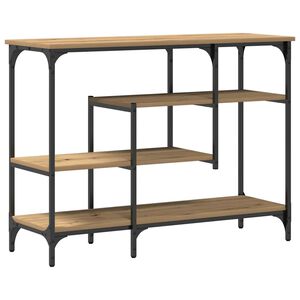 vidaXL Mesa Consola Roble artisan 100 x 35 x 75 cm