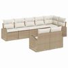 vidaXL Conjunto de sof&aacute;s de jard&iacute;n 8 uds. Beige y rat&aacute;n sint&eacute;tico
