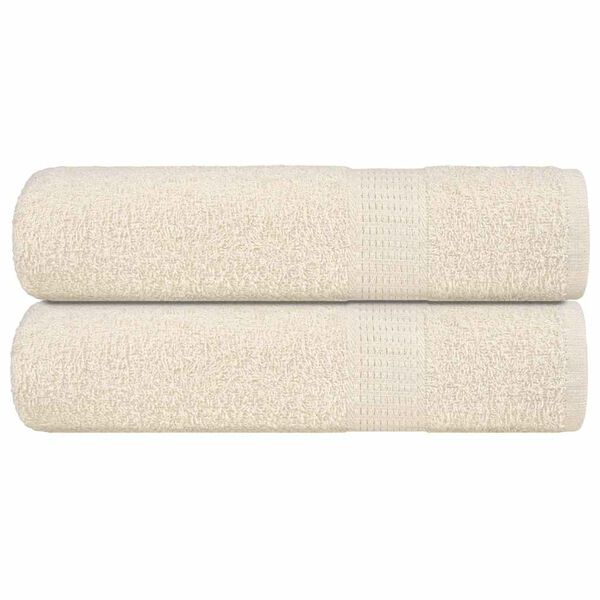 vidaXL Toallas de ba&ntilde;o FROGN 2 uds crema 100x150 cm 360 g/m&sup2;