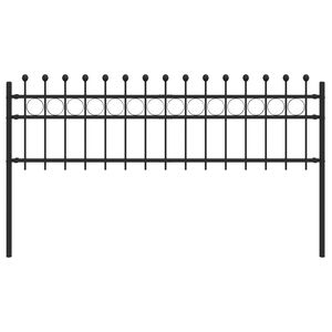 vidaXL Cerca Anillada TILBURG 200 x 110 cm Negro