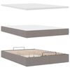 vidaXL Estructura de cama otomana colch&oacute;n tela gris pardo 140x190cm