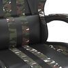vidaXL Silla gaming con reposapi&eacute;s cuero sint&eacute;tico negro camuflaje