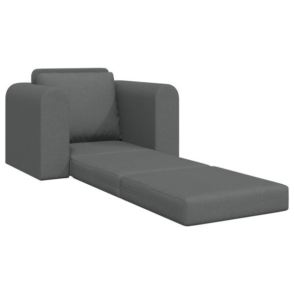 vidaXL Sof&aacute; cama Gris oscuro 98 x 71 x 83 cm tela