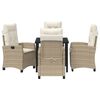 vidaXL Conjunto de Comedor de Jard&iacute;n 5 pcs Beige rat&aacute;n sint&eacute;tico