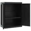 vidaXL Armario de almacenaje exterior PP negro 65x37x85 cm