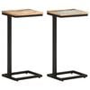 vidaXL Mesitas auxiliares 2 uds madera reciclada 31,5x24,5x64,5 cm