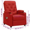 vidaXL Sill&oacute;n de masaje el&eacute;ctrico cuero sint&eacute;tico rojo tinto