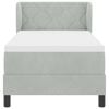 vidaXL Cama tipo Box Spring Gris claro 80 x 200 cm Terciopelo