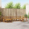 vidaXL Conjunto de sof&aacute;s de exterior 6 pcs Natural