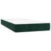 vidaXL Cama box spring colch&oacute;n y LED terciopelo verde oscuro 120x190cm