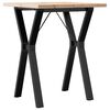 vidaXL Mesa de comedor marco Y madera maciza pino y acero 60x60x75,5cm