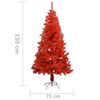 vidaXL &Aacute;rbol de Navidad preiluminado con luces y bolas rojo 150 cm