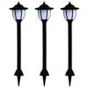 vidaXL L&aacute;mparas solares LED exterior 3 uds negro
