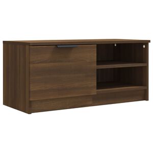 vidaXL Mueble para TV madera contrachapada marr&oacute;n roble 80x35x36,5 cm