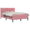 vidaXL Estructura de cama con colch&oacute;n Rosa 140 x 190 cm Terciopelo