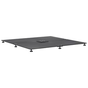 vidaXL Base para sombrilla 52 kg Gris oscuro Acero Cuadrado Ajustable
